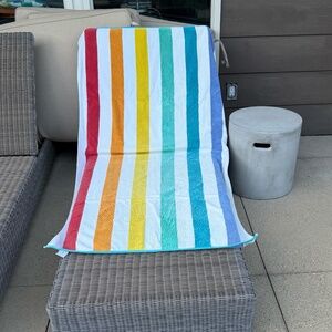 NWT Laguna Beach Textile Company Plush Rainbow Beach Towel